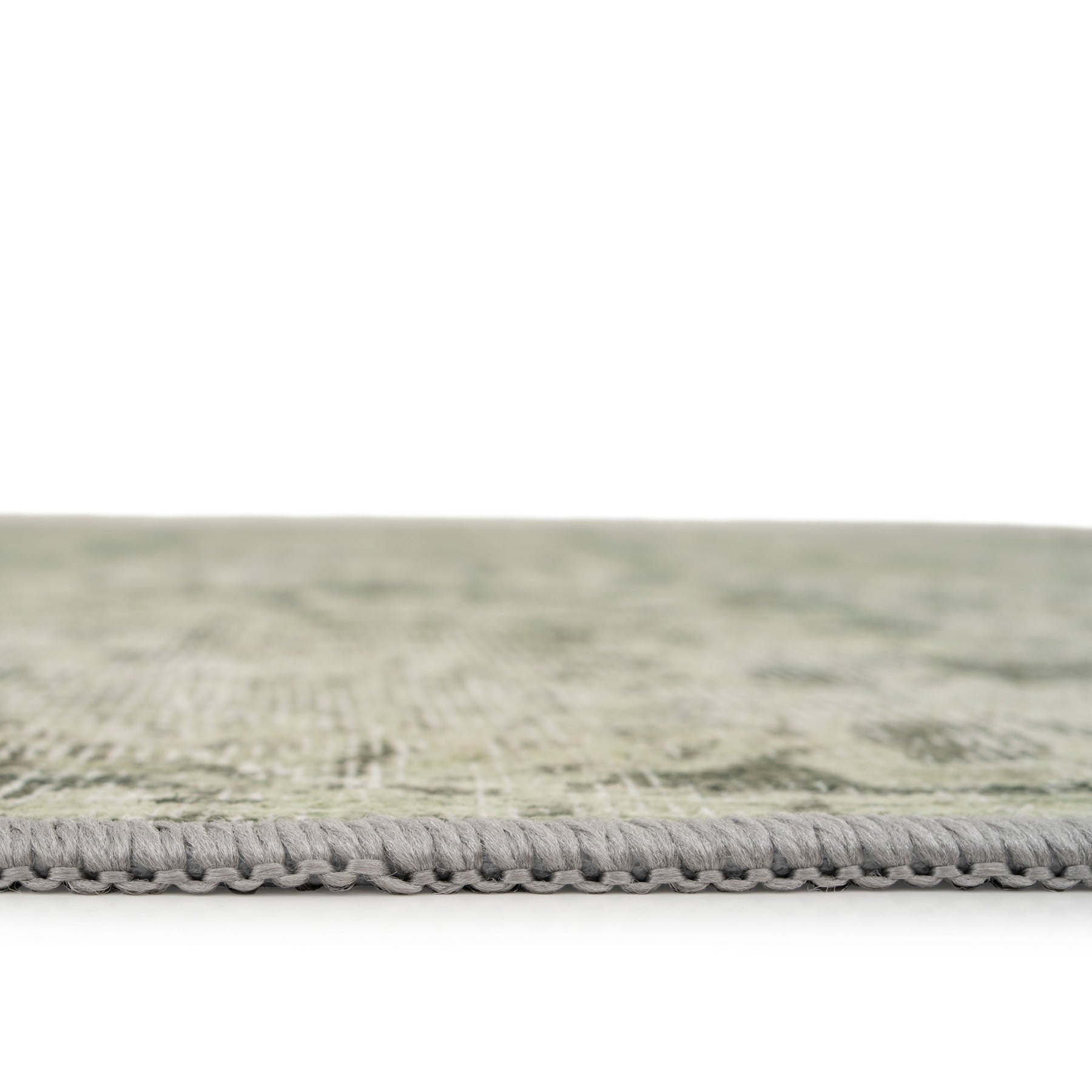 Soft Washable Green Motif Rug - Pippa