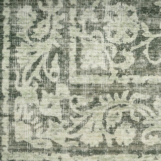Soft Washable Green Motif Rug - Pippa