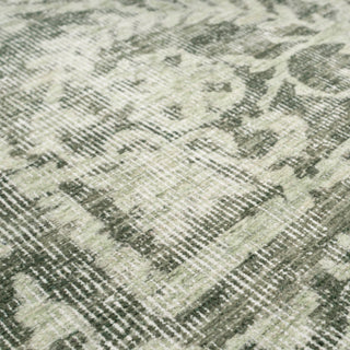 Soft Washable Green Motif Rug - Pippa