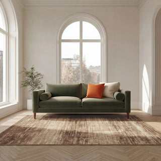 Soft Washable Mossy Brown Beige Rug - Ryn