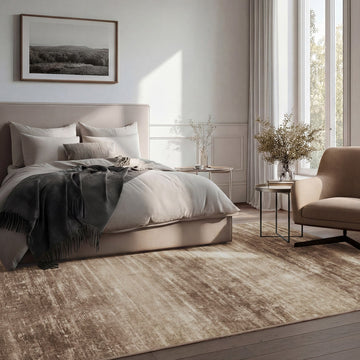 Soft Washable Mossy Brown Beige Rug - Ryn