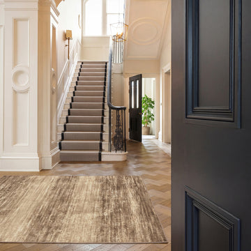 Soft Washable Mossy Brown Beige Rug - Ryn