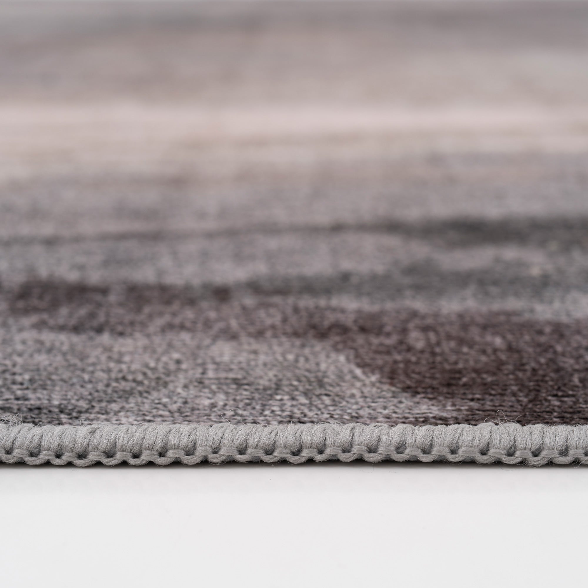 Soft Washable Grey Abstract Runner - Dara