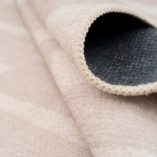 Soft Washable Beige Geometric Rug - Faye