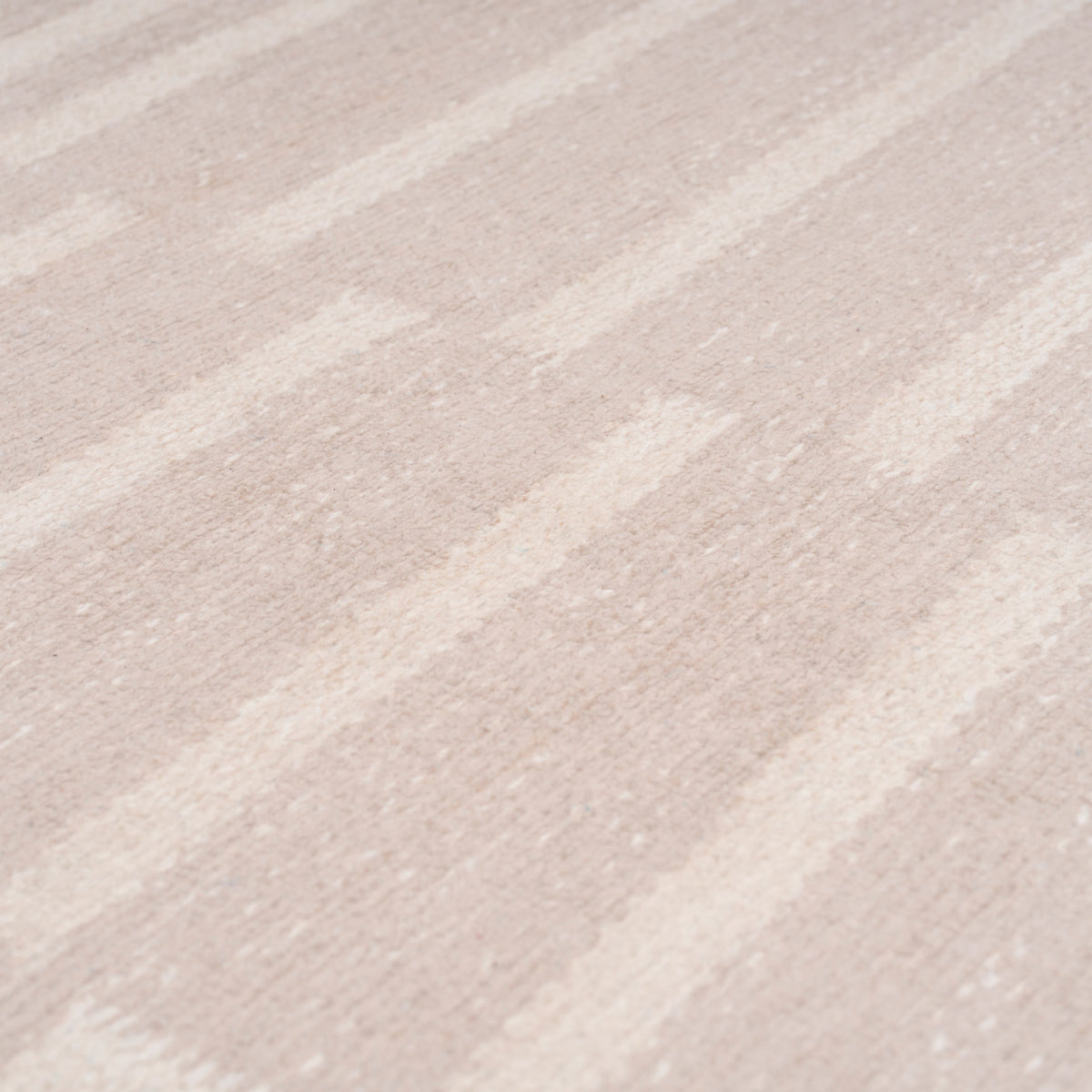 Soft Washable Beige Geometric Runner - Faye