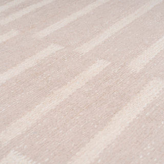 Soft Washable Beige Geometric Runner - Faye