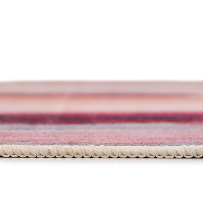 Soft Washable Pink Modern Art Runner - Festival