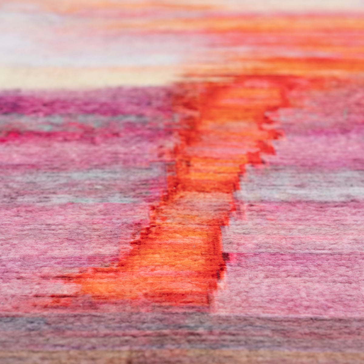 Soft Washable Pink Modern Art Rug - Festival