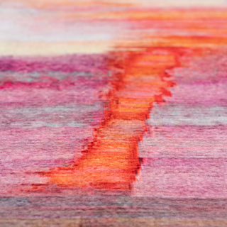 Soft Washable Pink Modern Art Rug - Festival
