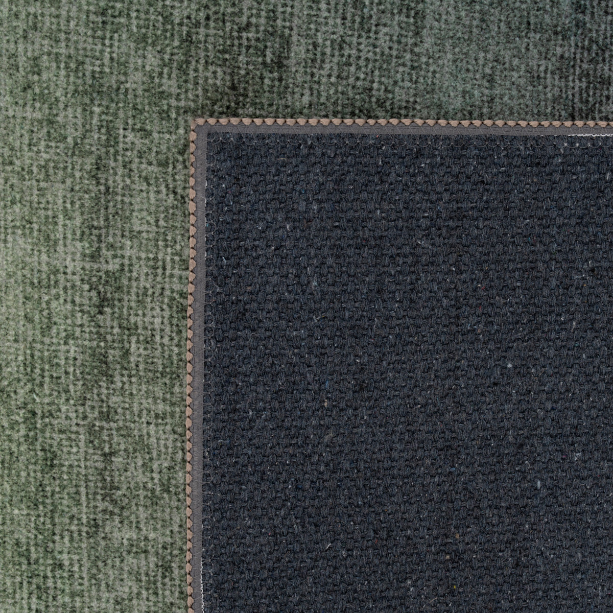 Soft Washable Green Ombre Runner - Gem