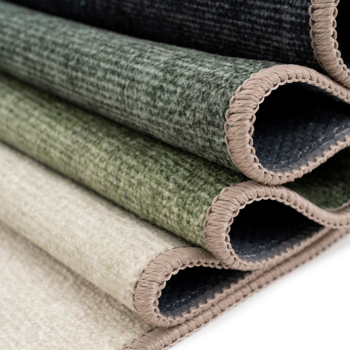 Soft Washable Green Ombre Runner - Gem