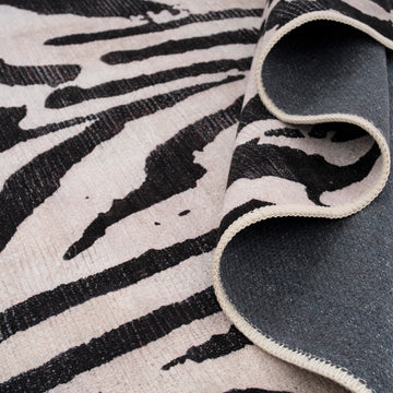 Soft Washable Zebra Indoor Mat - Ida