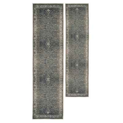 Soft Washable Classic Green Runner - Maude