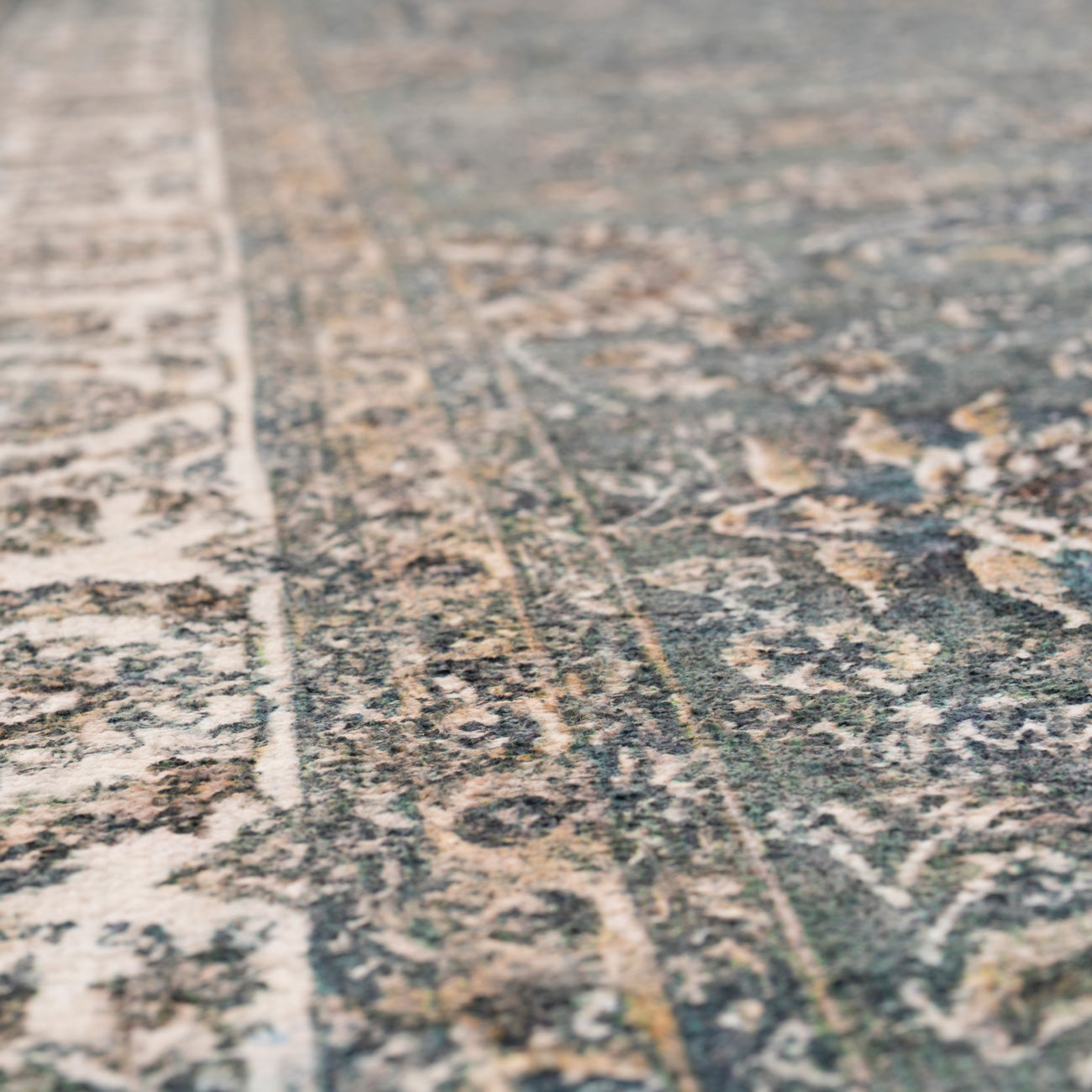 Soft Washable Classic Green Runner - Maude