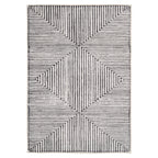 Soft Washable Black Geometric Rug - Maverick