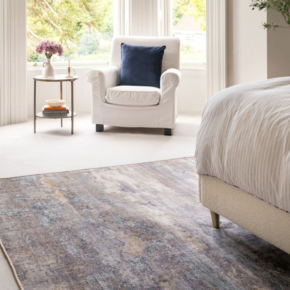 Soft Washable Brushed Gold Rug - Millie