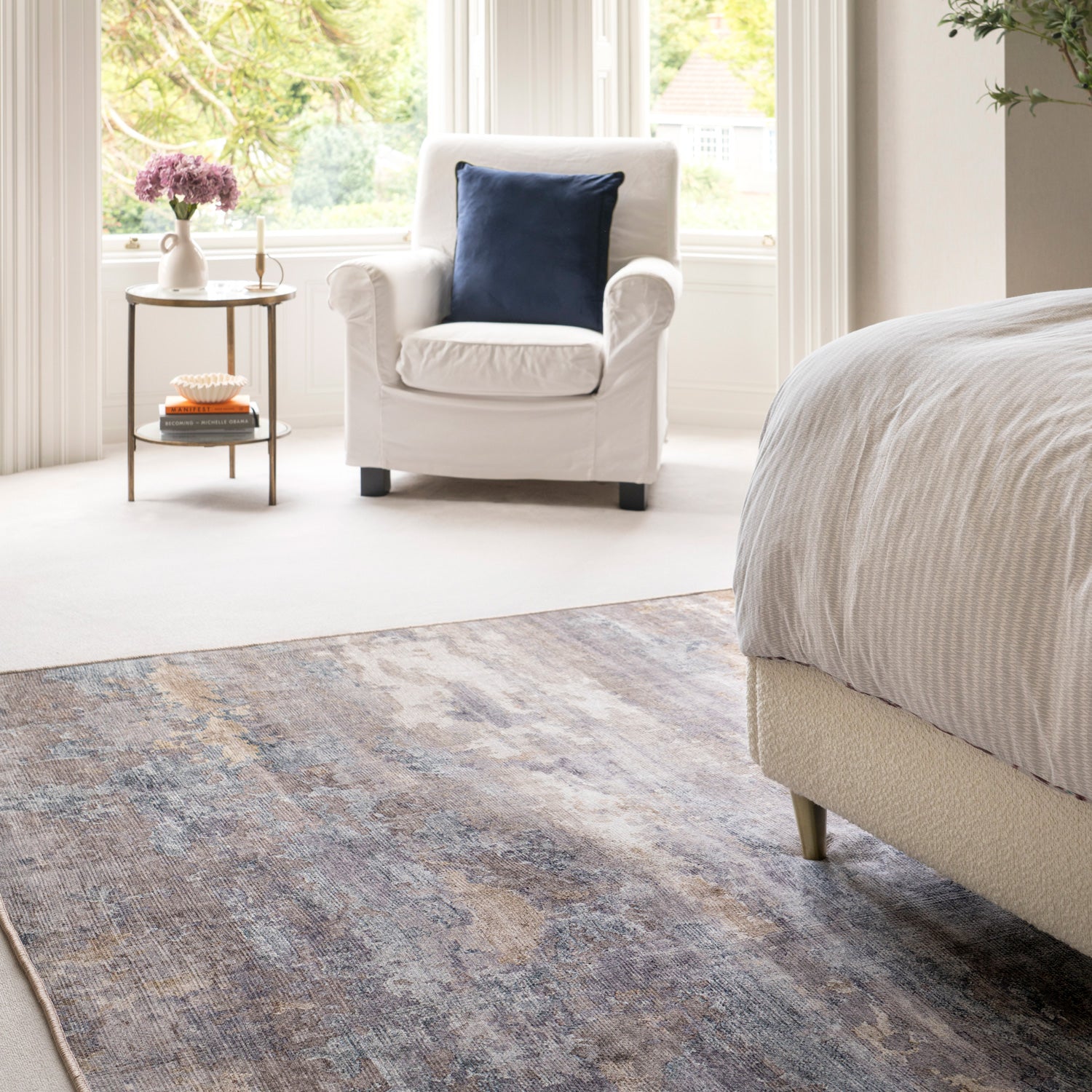 Soft Washable Brushed Gold Rug - Millie