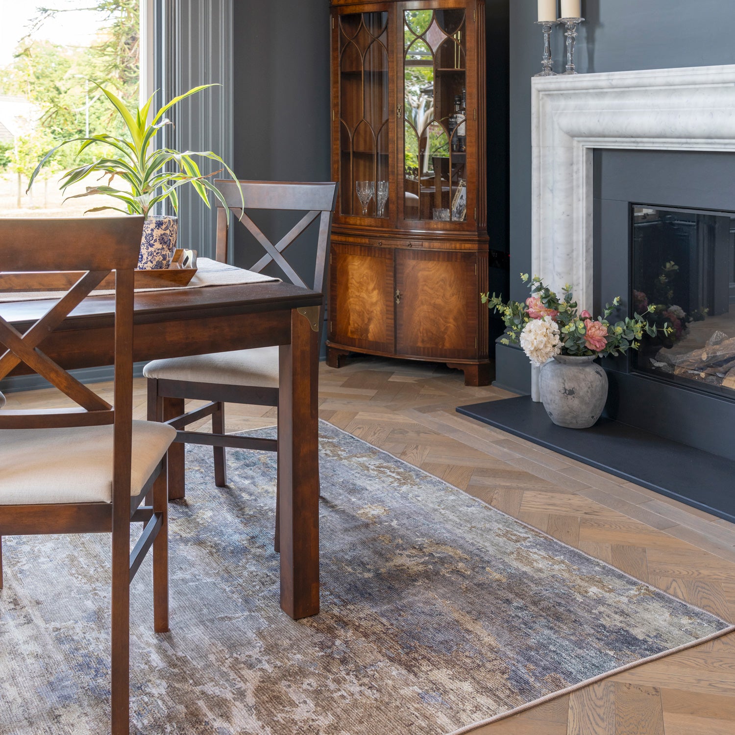 Soft Washable Brushed Gold Rug - Millie