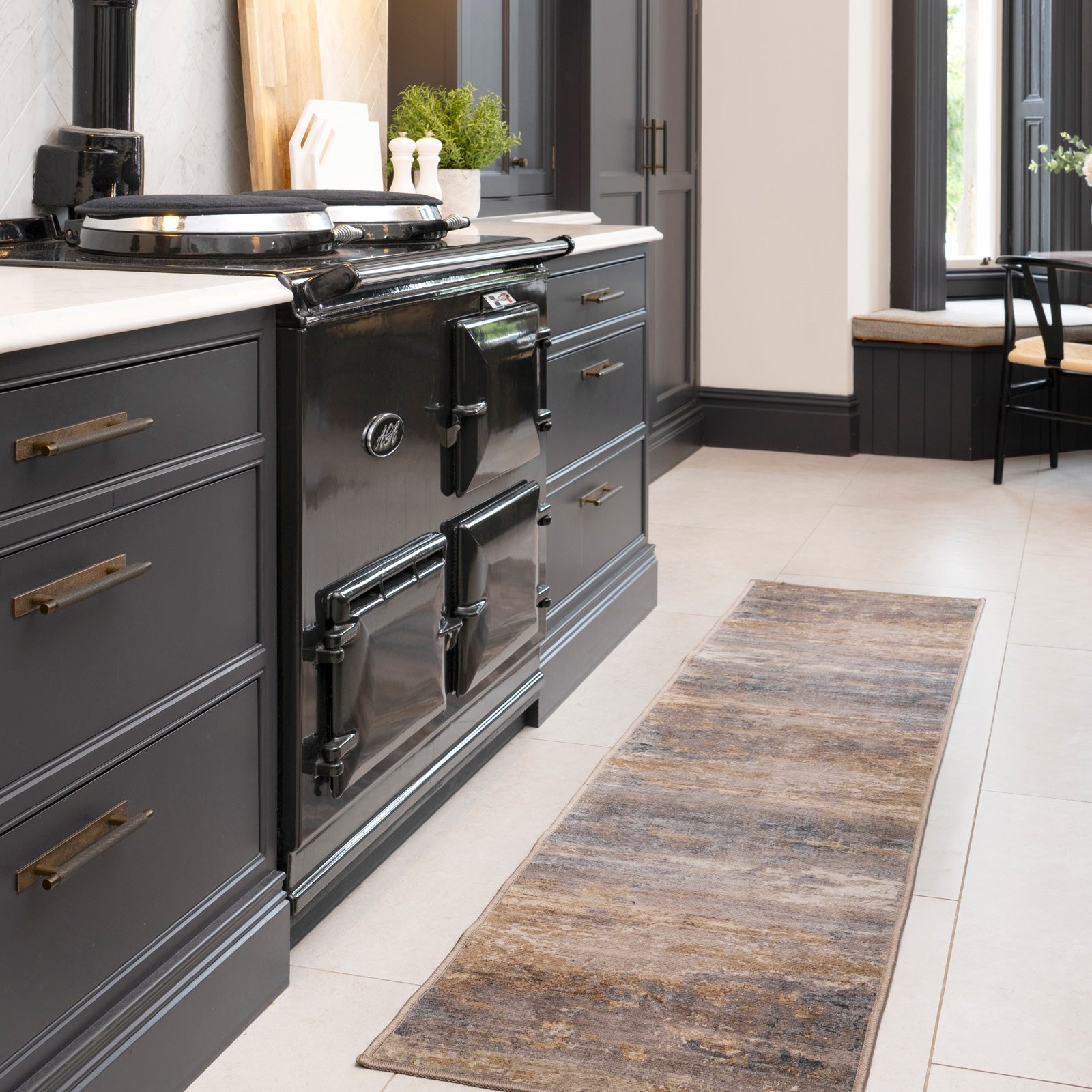 Soft Washable Brushed Gold Rug - Millie