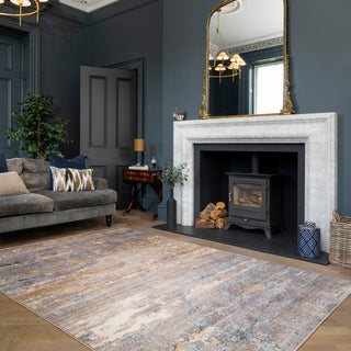 Soft Washable Brushed Gold Rug - Millie