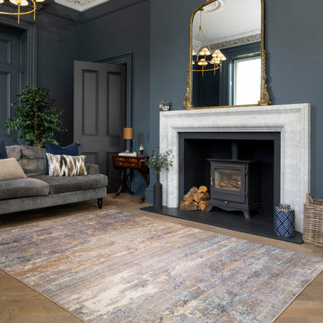 Soft Washable Brushed Gold Rug - Millie