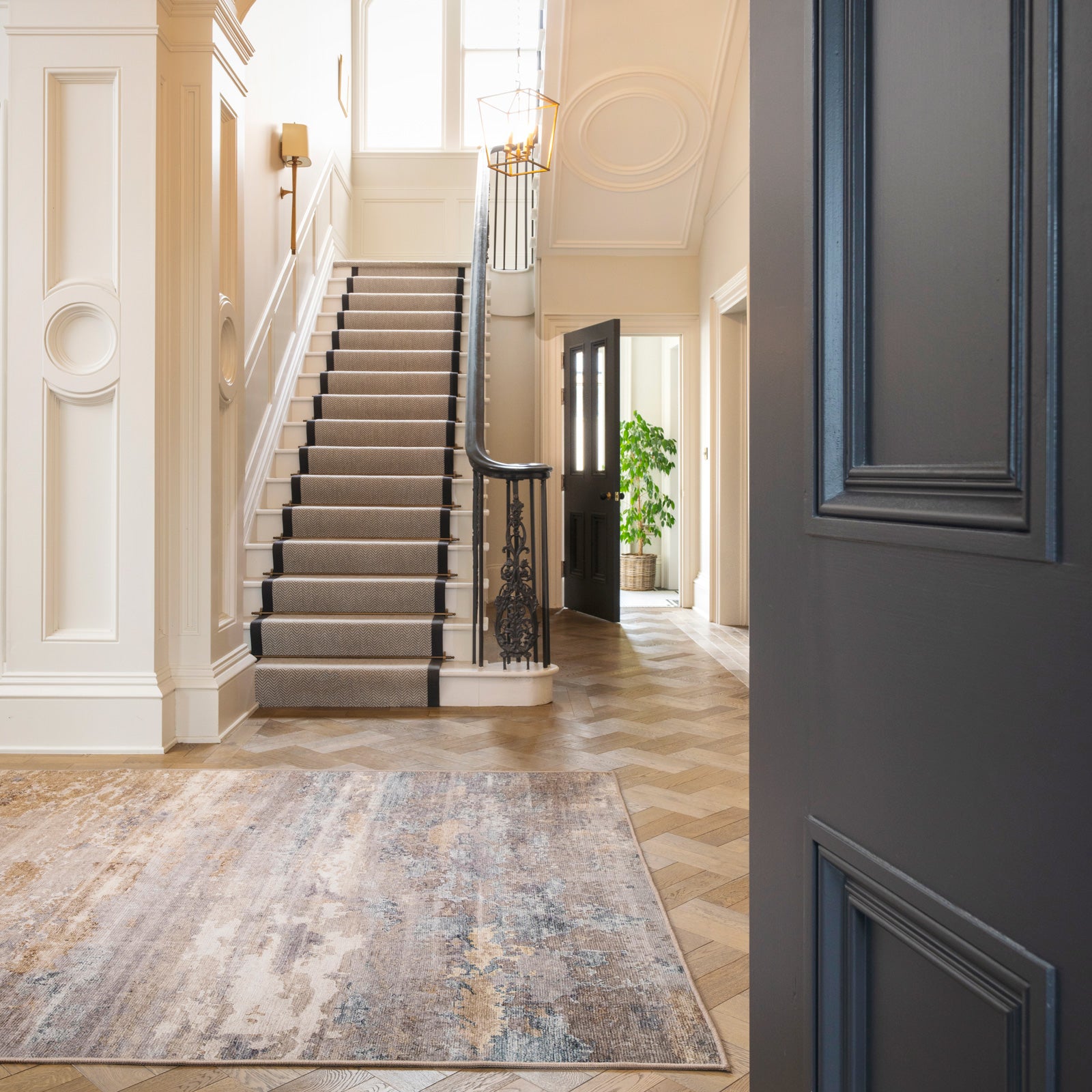 Soft Washable Brushed Gold Rug - Millie