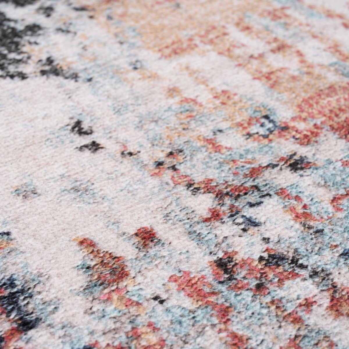Soft Washable Multicolour Abstract Rug - Pierre
