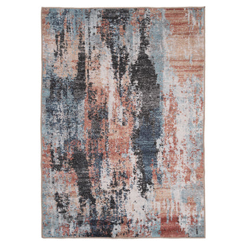 Soft Washable Multicolour Abstract Rug - Pierre