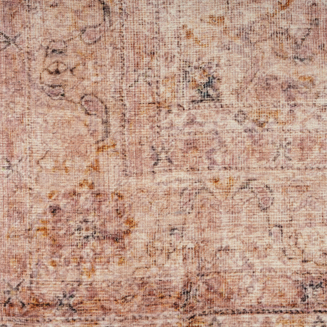 Soft Washable Vintage Pink Runner - Maribel
