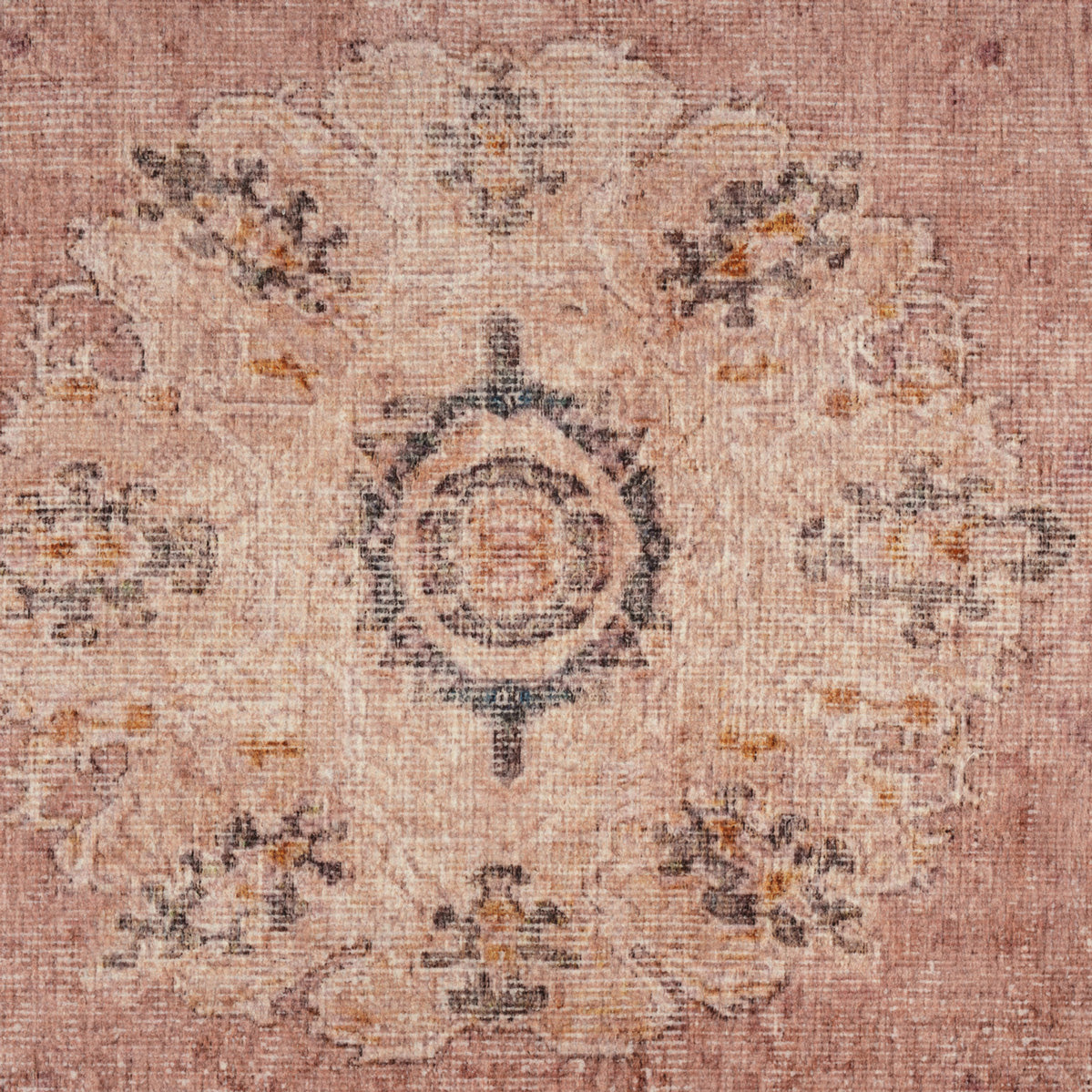 Soft Washable Vintage Pink Runner - Maribel