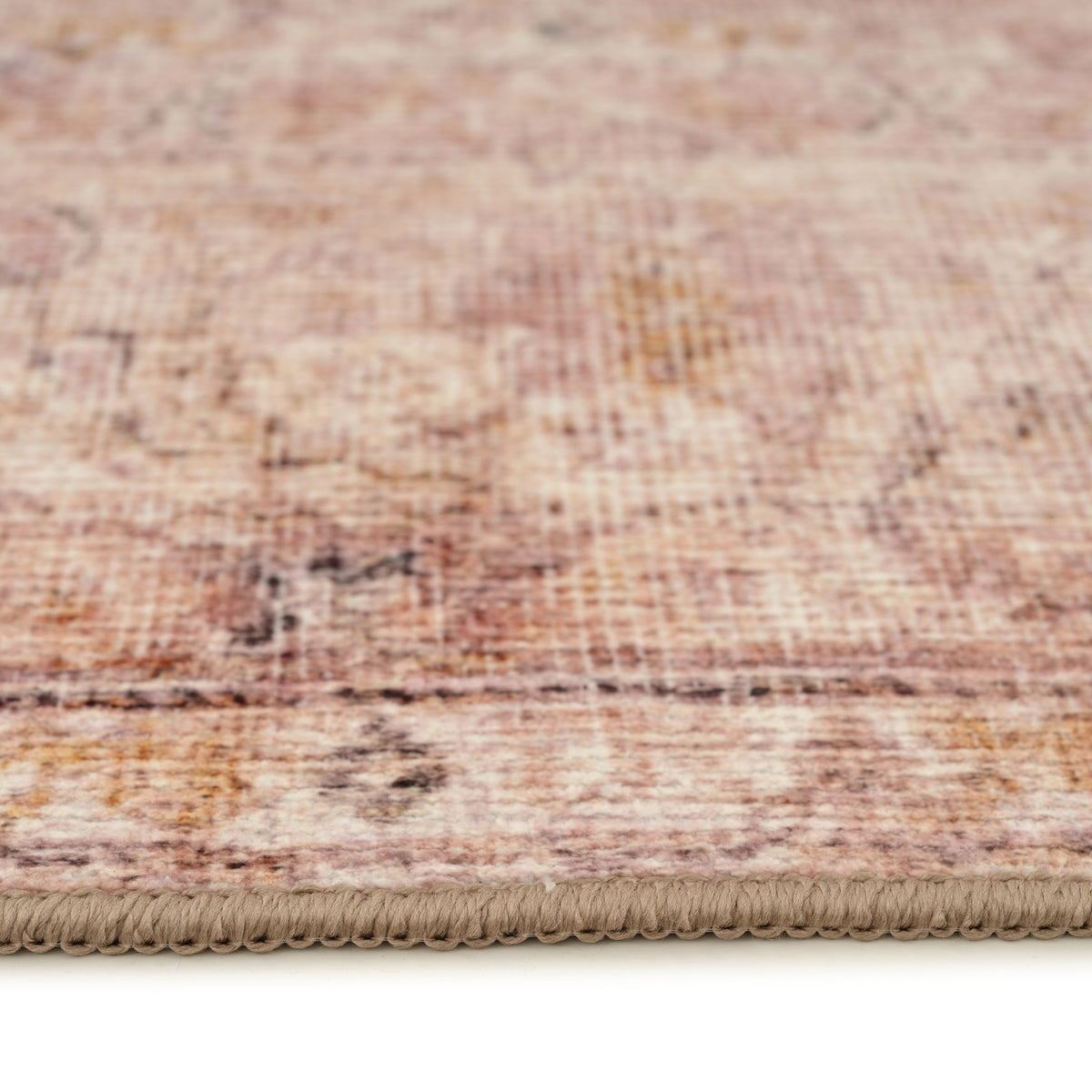 Soft Washable Vintage Pink Runner - Maribel
