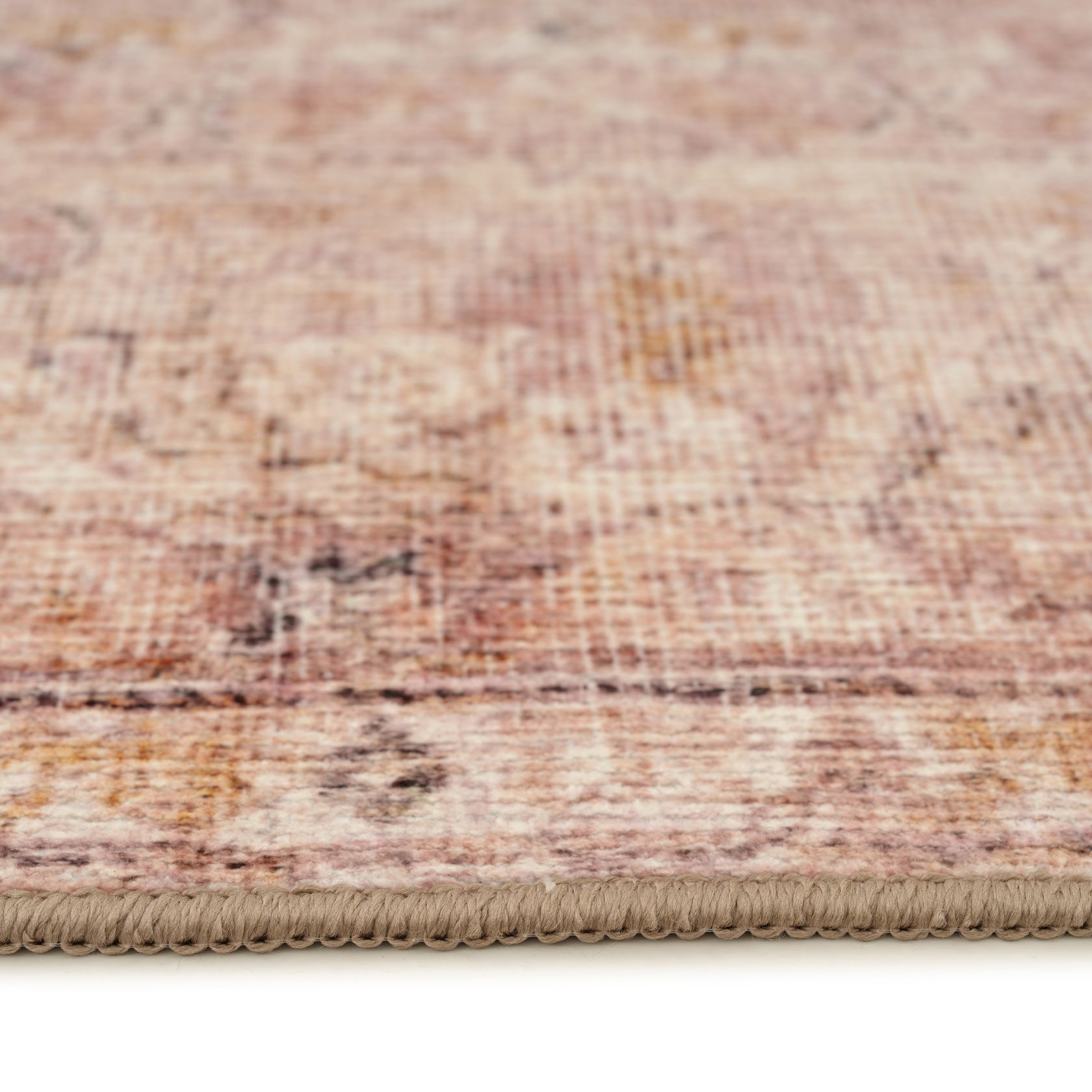 Soft Washable Vintage Pink Rug - Maribel