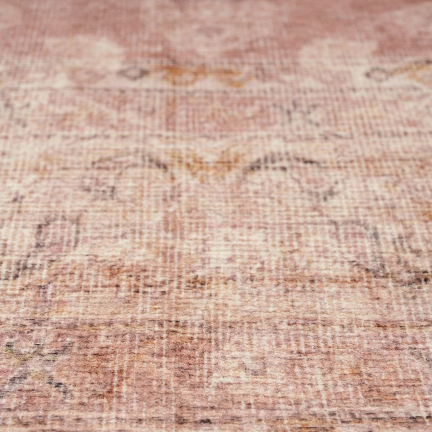 Soft Washable Vintage Pink Rug - Maribel