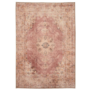 Soft Washable Vintage Pink Rug - Maribel
