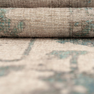 Soft Washable Floral Teal Rug - Philipa