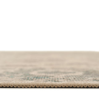 Soft Washable Floral Teal Runner - Philipa