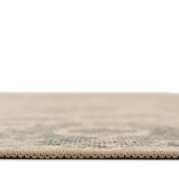 Soft Washable Floral Teal Runner - Philipa