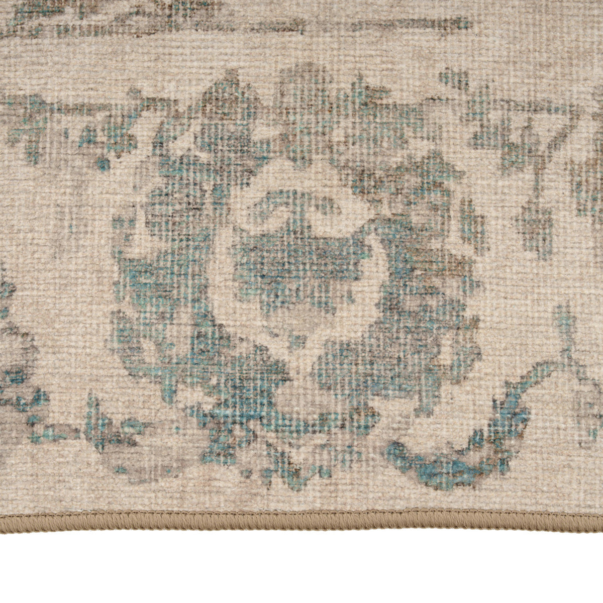 Soft Washable Floral Teal Rug - Philipa
