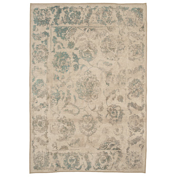 Soft Washable Floral Teal Rug - Philipa