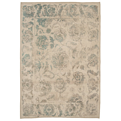 Soft Washable Floral Teal Rug - Philipa