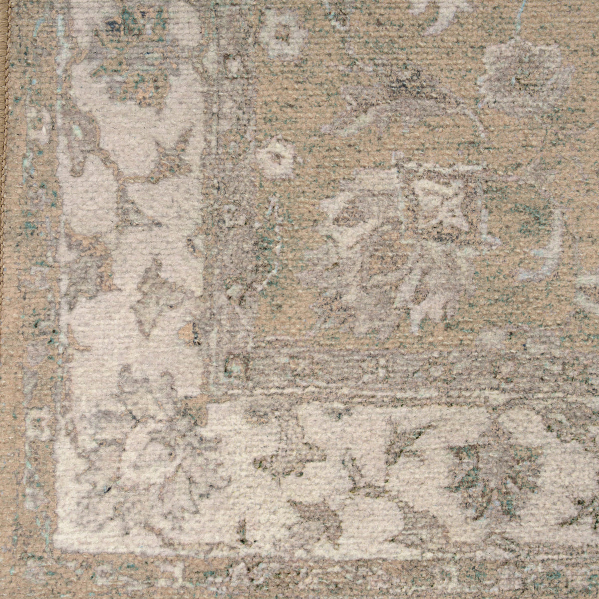 Soft Washable Green Floral Rug - Seraphina