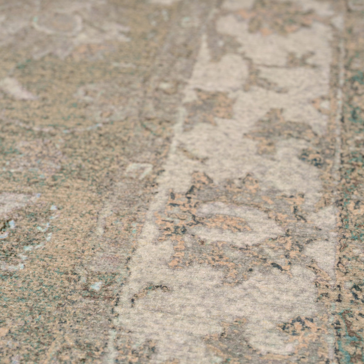 Soft Washable Green Floral Rug - Seraphina