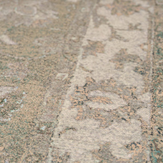Soft Washable Green Floral Rug - Seraphina