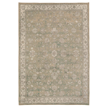 Soft Washable Green Floral Rug - Seraphina