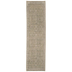 Soft Washable Green Floral Runner - Seraphina