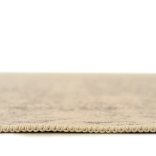 Soft Washable Ornate Cream Runner - Simone