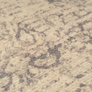 Soft Washable Ornate Cream Runner - Simone