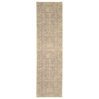 Soft Washable Ornate Cream Runner - Simone