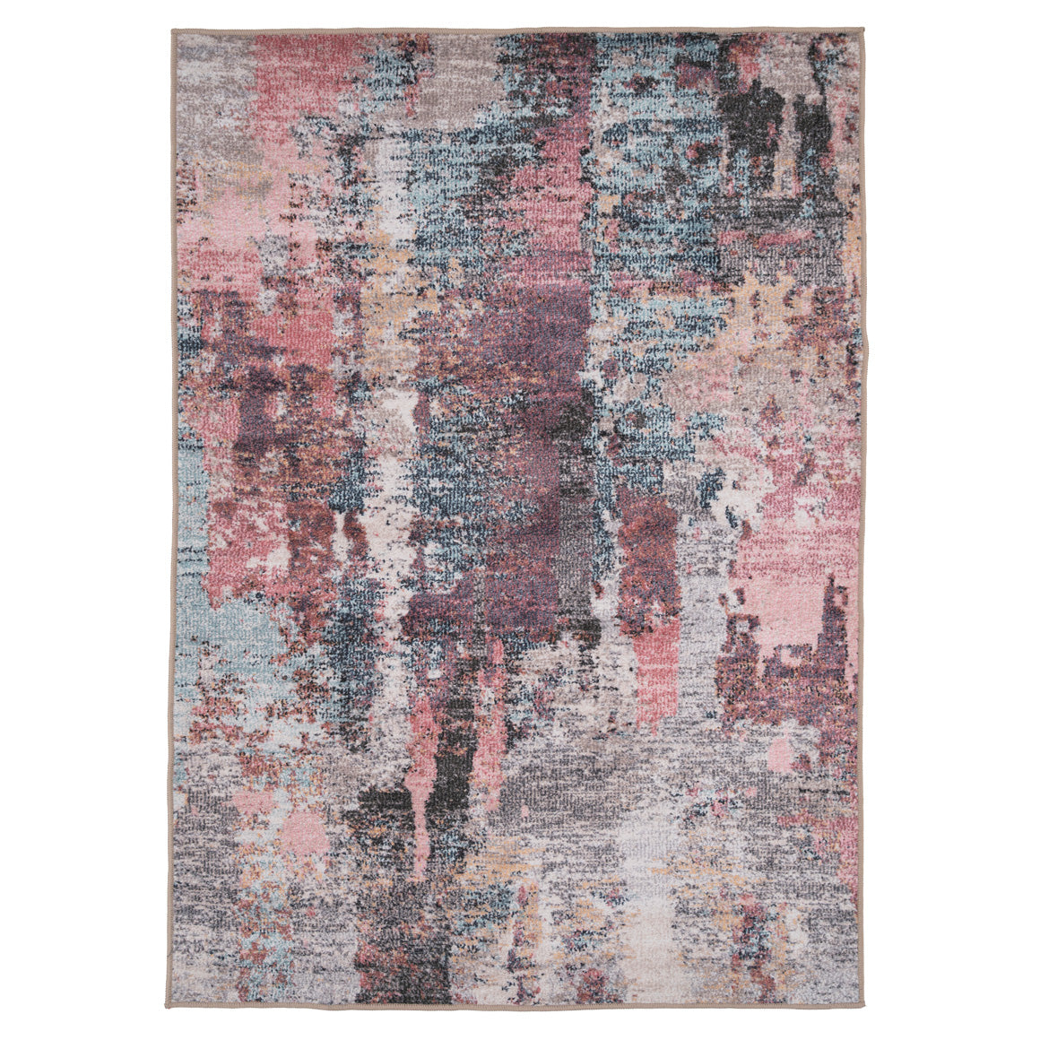Soft Washable Multicolour Blush Rug - Rosa