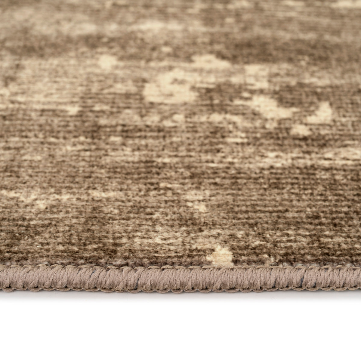Soft Washable Mossy Brown Beige Rug - Ryn